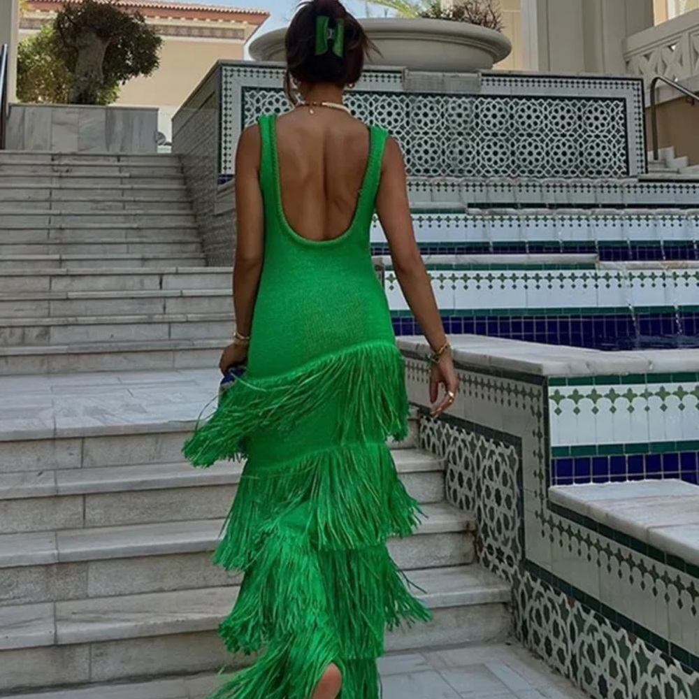 Layered Tassel Dress